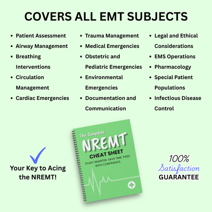 The Complete NREMT Cheat Sheet